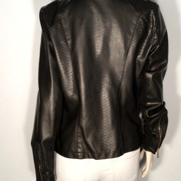Calvin Kleins Snake Print Moto Jacket - Picture 2 of 4